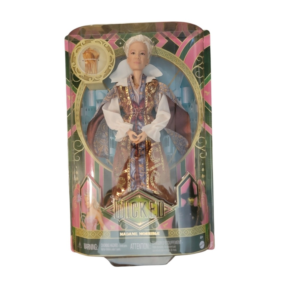 Mattel Wicked Madame Morrible Doll Kids One Size Gold Purple New Movie Figure